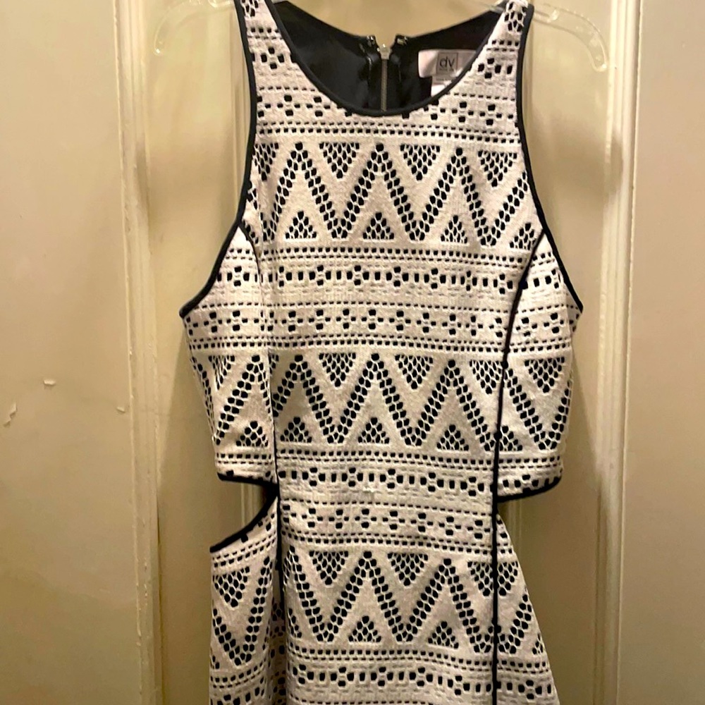 DV by Dolce Vita white lace cutout geometric dress